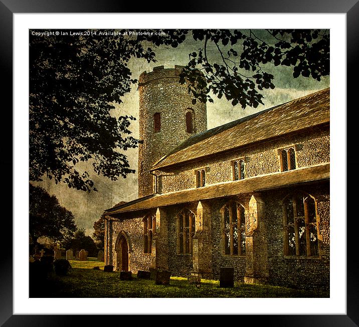 St Margarets Church Burnham Norton Framed Mounted Print by Ian Lewis