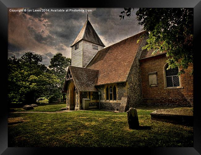 Church at Stanford Dingley Framed Print by Ian Lewis