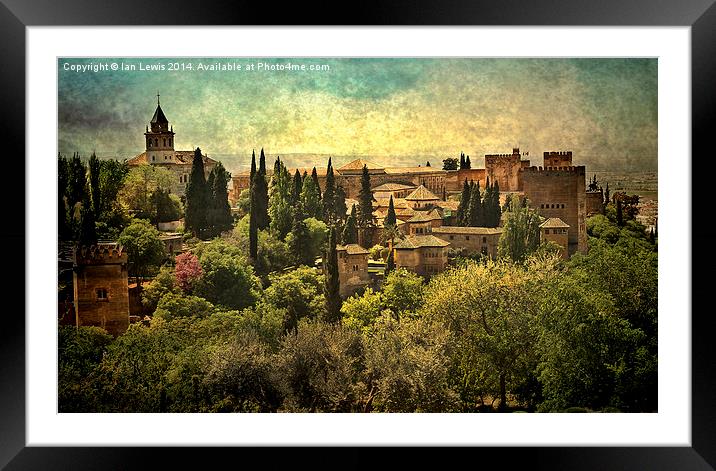  The Alhambra Granada Framed Mounted Print by Ian Lewis