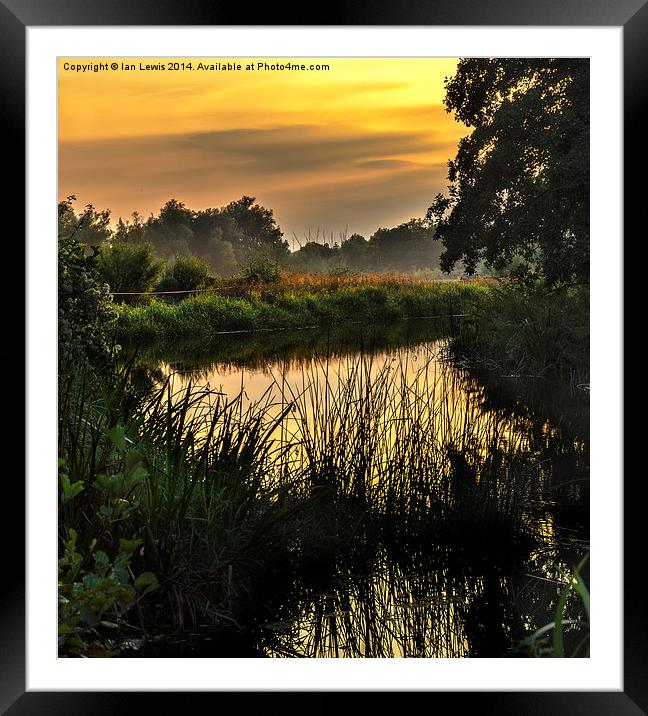  Sunset At The Lakeside Framed Mounted Print by Ian Lewis