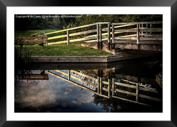  Swing Bridge Reflected Framed Mounted Print by Ian Lewis