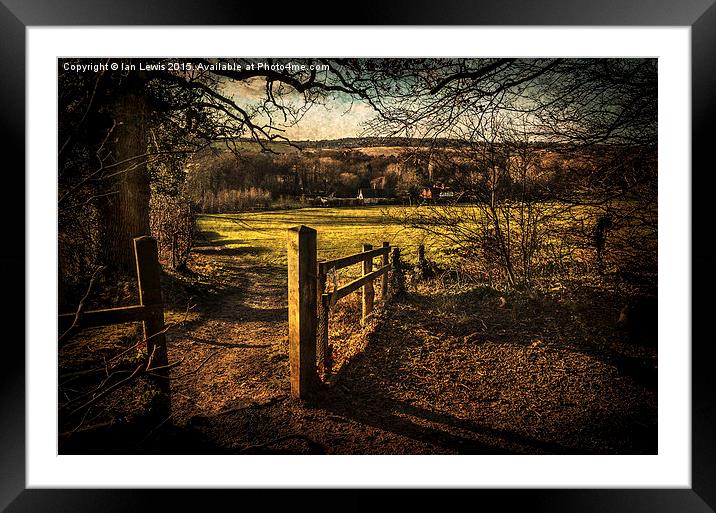  Pang Valley from Sulham Woods Framed Mounted Print by Ian Lewis