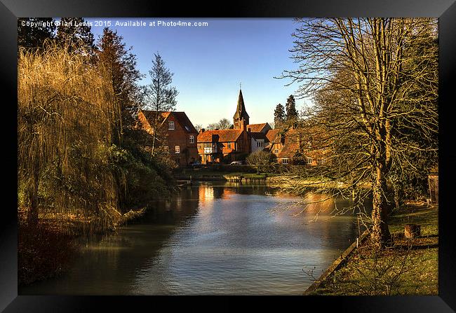  Whitchurch on Thames Mill and Church  Framed Print by Ian Lewis