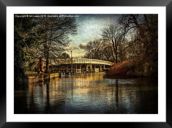  Whitchurch on Thames Toll Bridge Framed Mounted Print by Ian Lewis