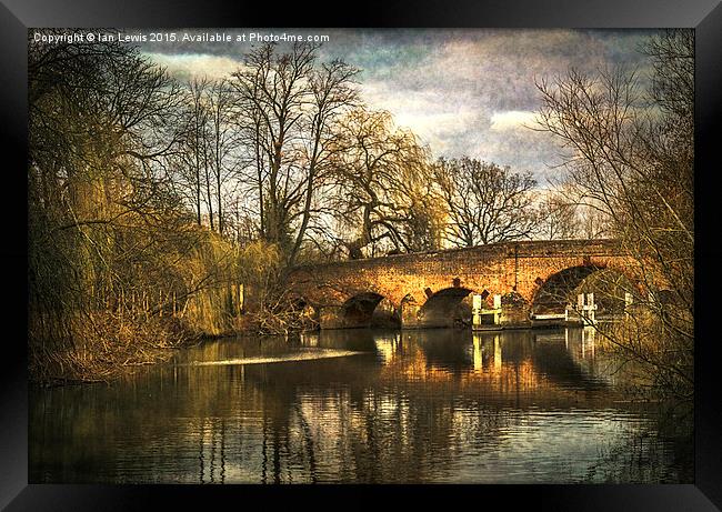  The Bridge at Sonning Framed Print by Ian Lewis