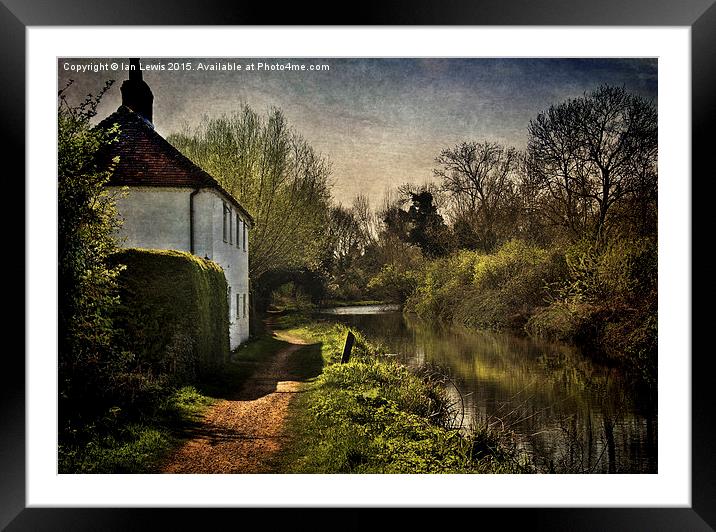  Cottage By The Kennet  Framed Mounted Print by Ian Lewis