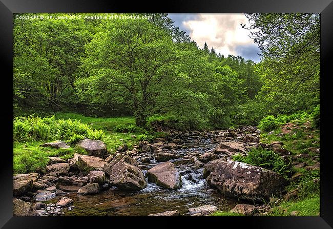  Caerfanell River Above Talybont Framed Print by Ian Lewis