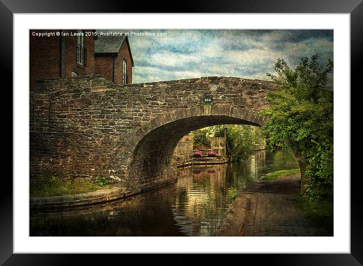  Canal Bridge In Brecon Framed Mounted Print by Ian Lewis