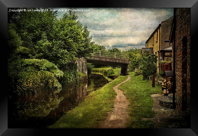 Canalside Cottages at Talybont Framed Print by Ian Lewis
