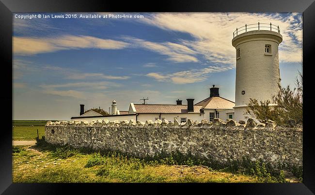  Nash Point Lighthouse Framed Print by Ian Lewis