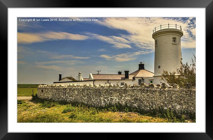  Nash Point Lighthouse Framed Mounted Print by Ian Lewis