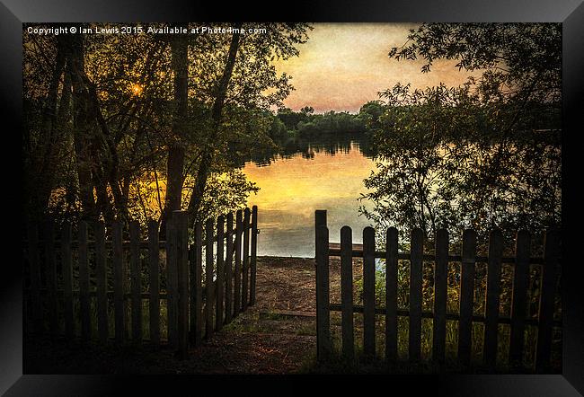  Gateway To The Lake Framed Print by Ian Lewis