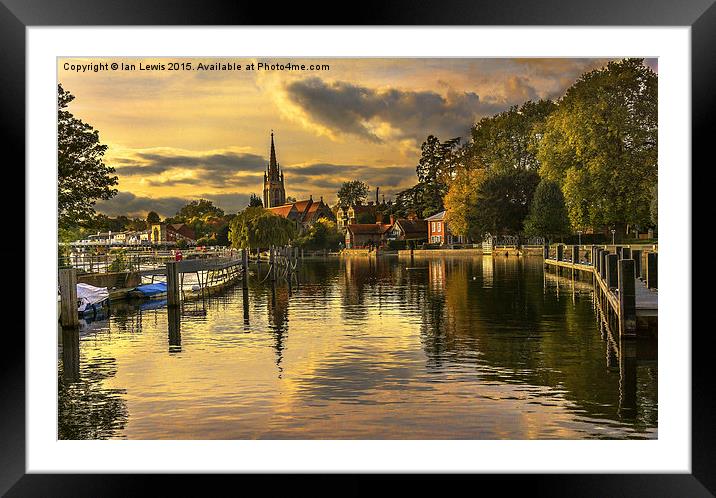 Marlow Late Afternoon Framed Mounted Print by Ian Lewis