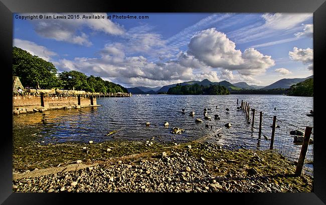 Derwentwater From The Northern Shore  Framed Print by Ian Lewis