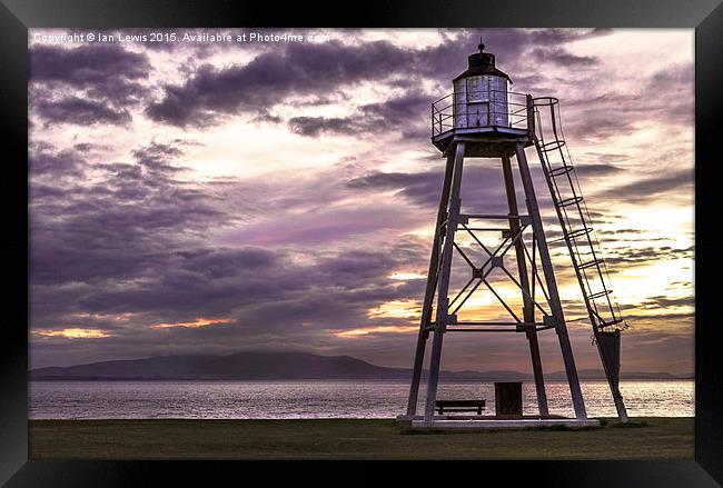  Silloth Lighthouse Framed Print by Ian Lewis