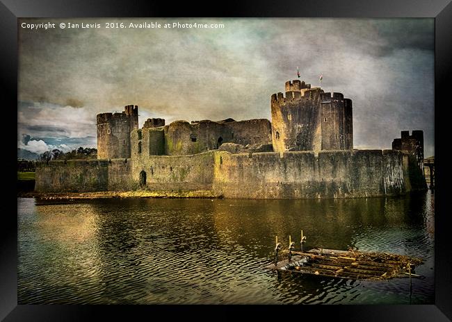 Caerphilly's Stronghold Framed Print by Ian Lewis