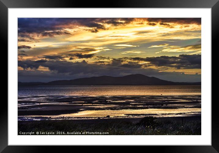 Evening Light Over The Solway Firth Framed Mounted Print by Ian Lewis