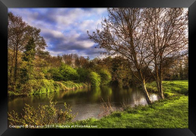 The River Kennet At Burghfield Framed Print by Ian Lewis
