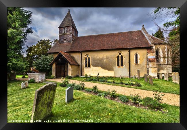 The Church of St Laurence in Tidmarsh Framed Print by Ian Lewis