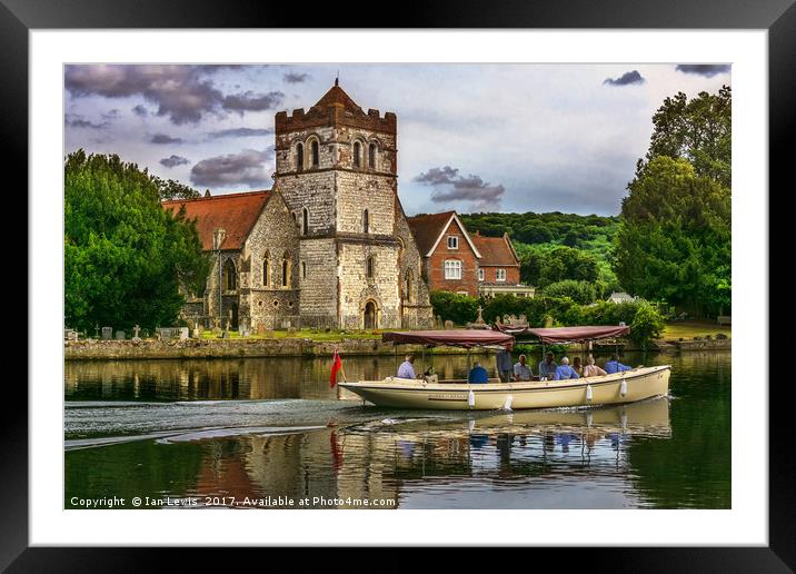 On The Thames At Bisham Framed Mounted Print by Ian Lewis