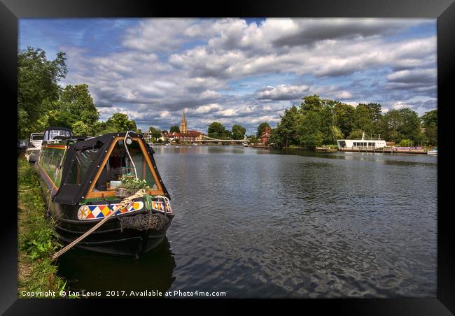 The River Thames At Marlow Framed Print by Ian Lewis