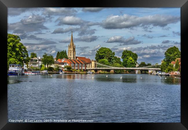Marlow on Thames Framed Print by Ian Lewis