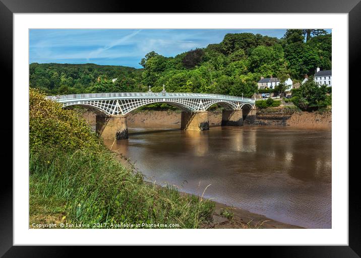 The Old Bridge At Chepstow Framed Mounted Print by Ian Lewis