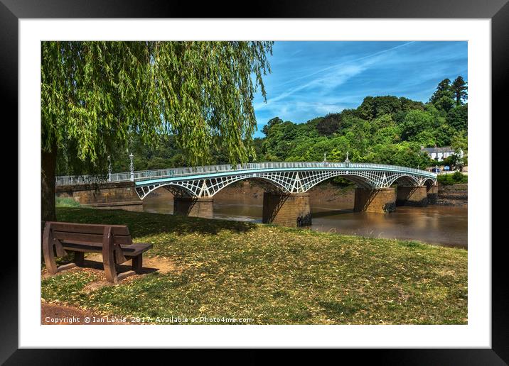A Riverside Seat At Chepstow Framed Mounted Print by Ian Lewis