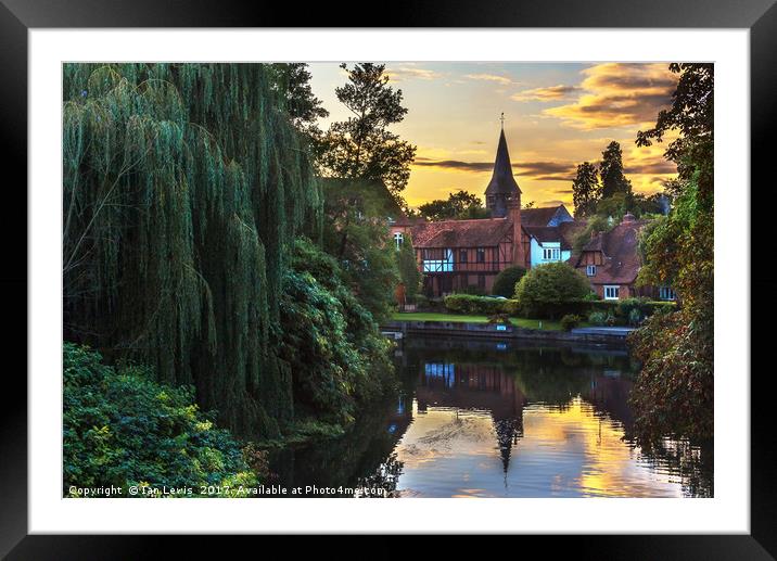 Early Evening Whitchurch on Thames Framed Mounted Print by Ian Lewis