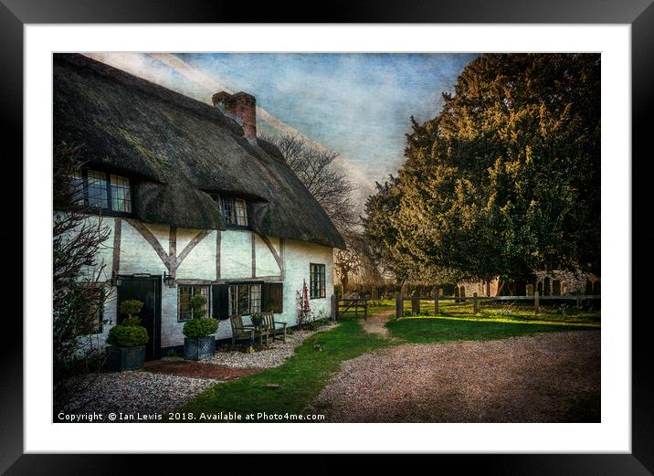 Sulhamstead Abbots Cottages Framed Mounted Print by Ian Lewis