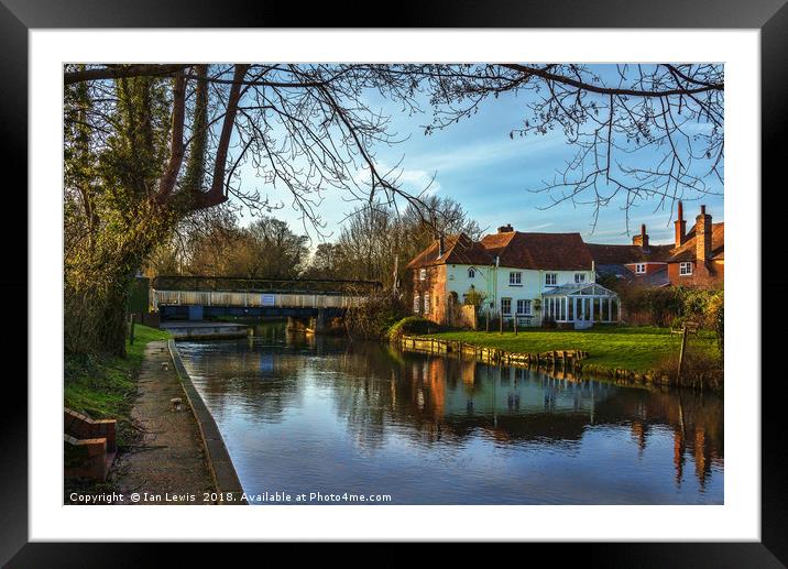 Kennet and Avon At Sulhamstead Framed Mounted Print by Ian Lewis