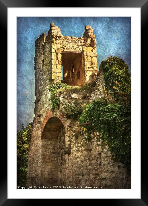Turret at Wallingford Castle Framed Mounted Print by Ian Lewis