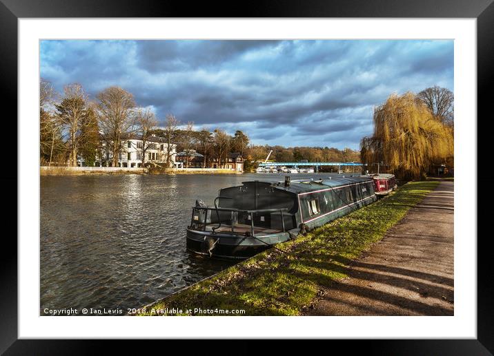 The Thames Path At Cookham Framed Mounted Print by Ian Lewis