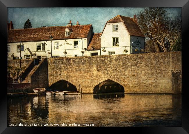 The Bridge At Abingdon Framed Print by Ian Lewis