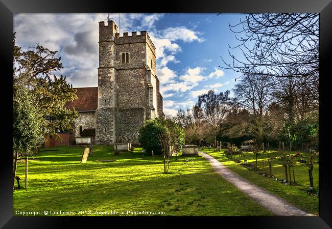 The Church At Cookham Framed Print by Ian Lewis