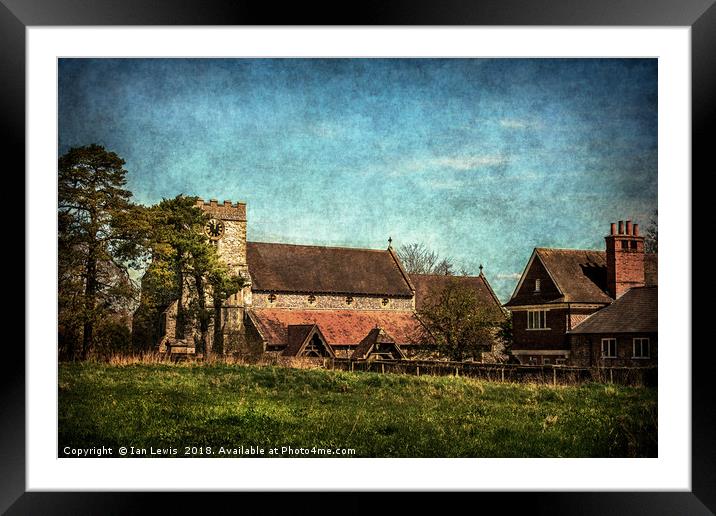 The Church at Streatley on Thames Framed Mounted Print by Ian Lewis