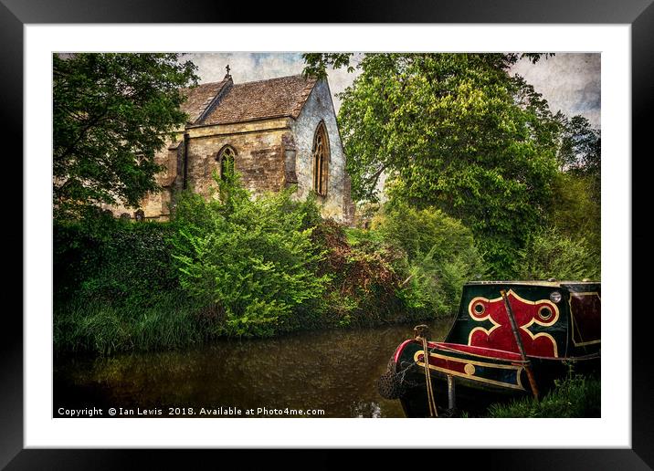 Church By The Oxford Canal Framed Mounted Print by Ian Lewis