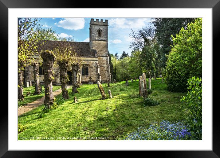 Shipton on Cherwell Church Framed Mounted Print by Ian Lewis