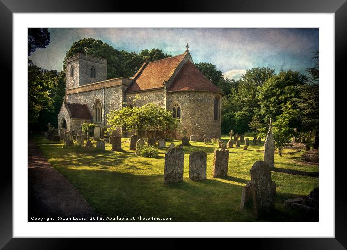 St Peter and St Paul Checkendon Framed Mounted Print by Ian Lewis