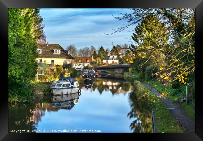 Towpath Into Hungerford Framed Print by Ian Lewis