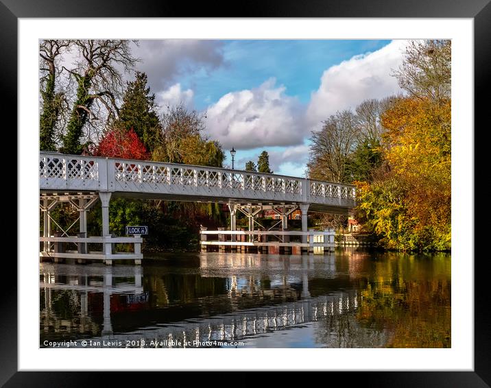 Autumn Colours At Whitchurch Bridge Framed Mounted Print by Ian Lewis