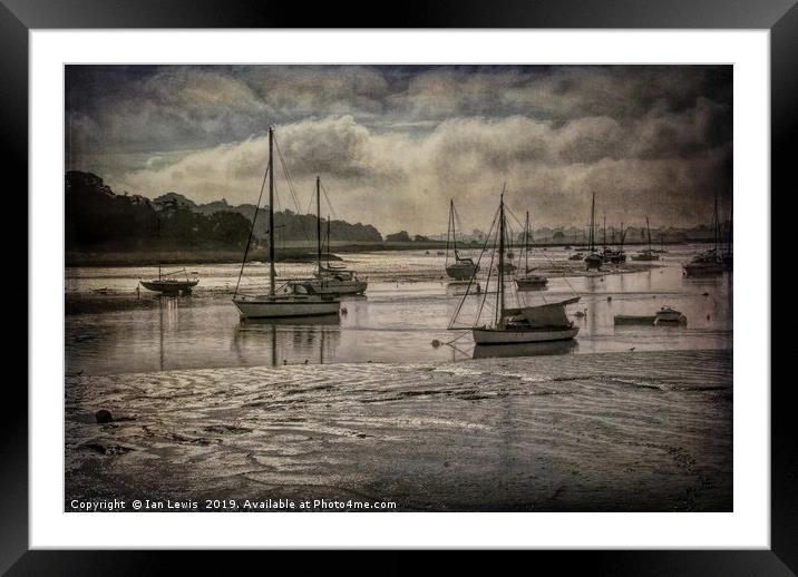 The River Deben at Woodbridge Framed Mounted Print by Ian Lewis