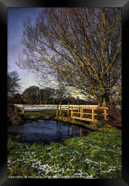 The Brook at Tidmarsh  Framed Print by Ian Lewis