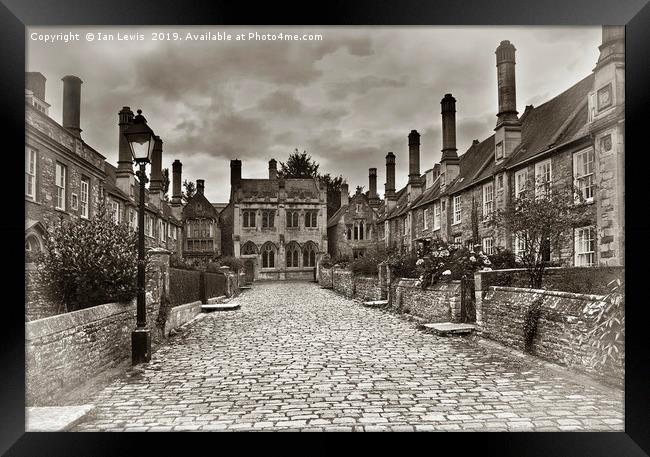 Vicars Close In The City Of Wells Framed Print by Ian Lewis
