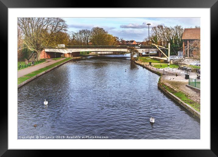 The River Kennet at Newbury Framed Mounted Print by Ian Lewis