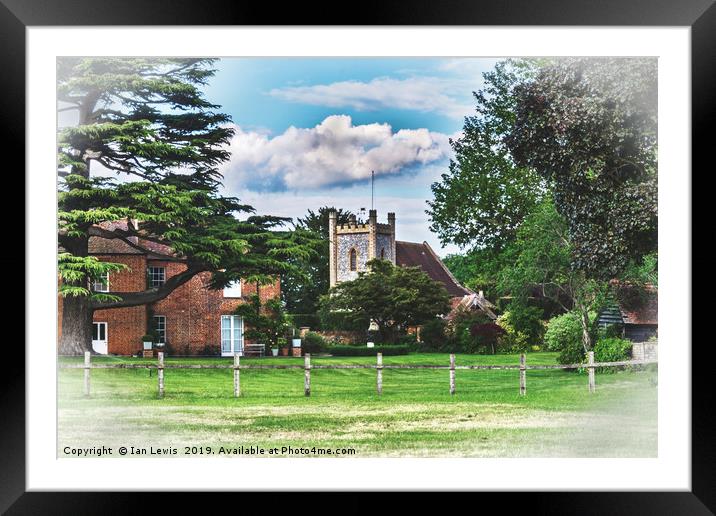 The Church At Remenham Framed Mounted Print by Ian Lewis