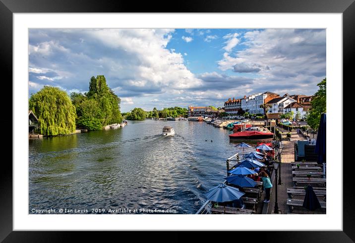 View Upriver From Henley Bridge Framed Mounted Print by Ian Lewis