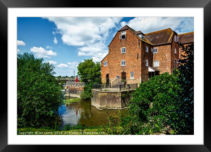 The Abbey Mill At Tewkebury Framed Mounted Print by Ian Lewis