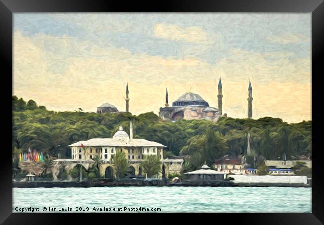 Minarets Of Istanbul Framed Print by Ian Lewis