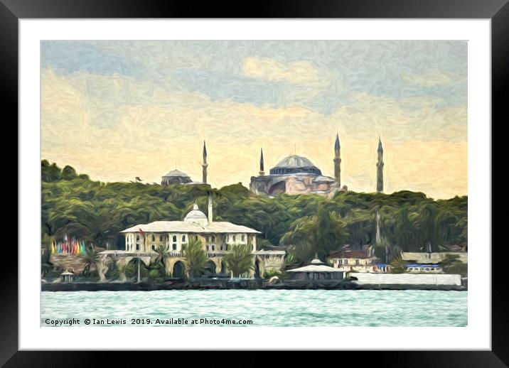 Minarets Of Istanbul Framed Mounted Print by Ian Lewis